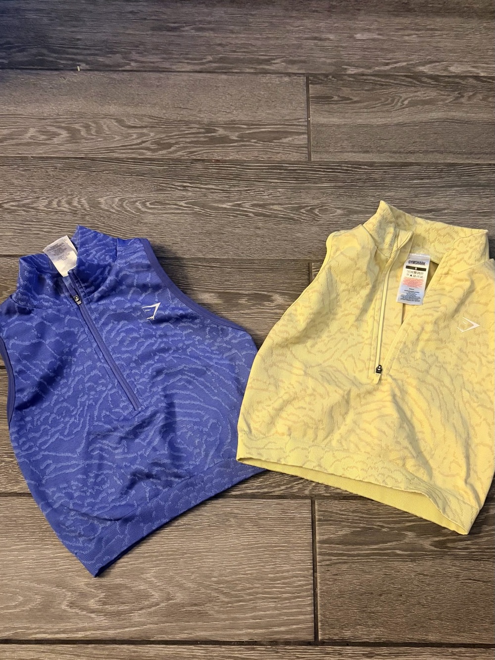 Gymshark Animal Seamless 1/4 Zip Crop Top Bundle (Set of 2) – Size Small